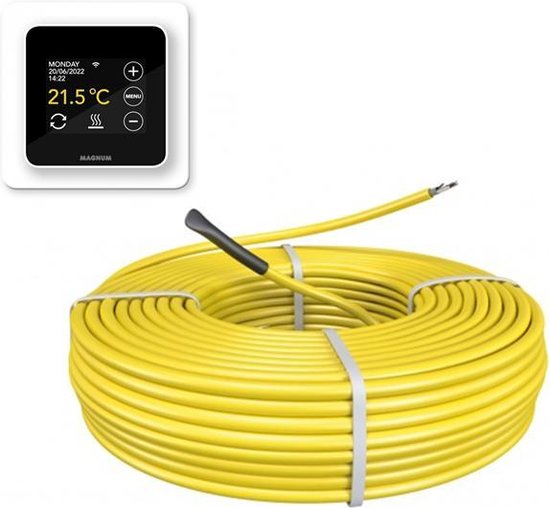 Magnum Comfort elektrische vloerverwarming 1700 W, 100 m met klokthermostaat 101705 - Geel