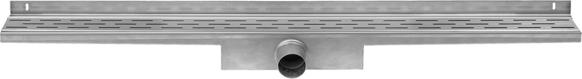 Easy drain Easydrain Compact Wall afvoergoot enkele plaat met zijuitloop 6x90cm 30mm RVS edcomw90030 - Silver