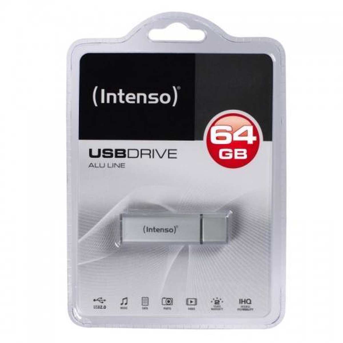 Intenso Alu Line USB flash drive 64 GB USB Type-A 2.0 Zilver - Silver