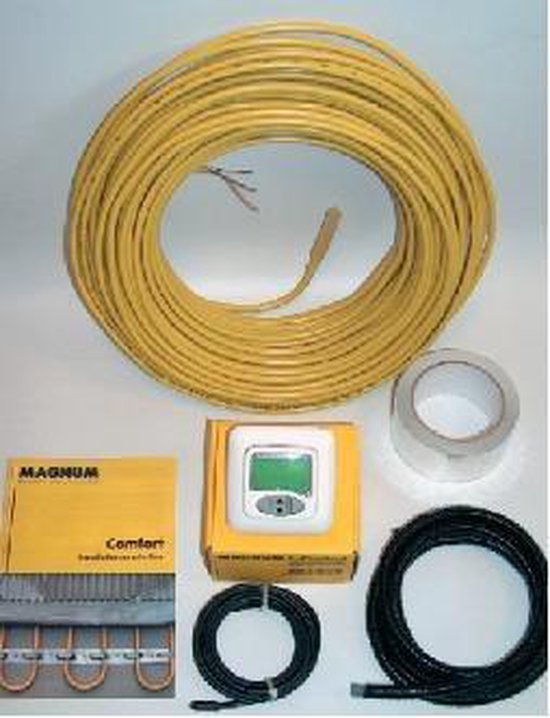 Magnum Comfort electrische vloerverwarming 500W 29.3m met klokthermostaat 100505 - Geel