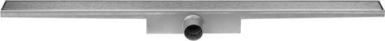 Easy drain Easydrain Compact Zero afvoergoot enkele plaat met zijuitloop 6x70cm 50mm RVS edcomz70050 - Silver