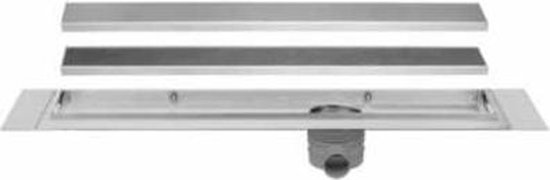 Easy drain Easydrain Multi TAF afvoergoot enkele plaat 110cm met Zero design rooster RVS edmtaf1100 - Silver