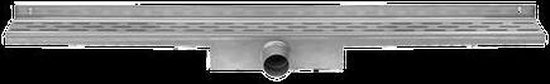 Easy drain Easydrain Compact Wall afvoergoot enkele plaat met zijuitloop 6x70cm 30mm RVS edcomw70030 - Silver