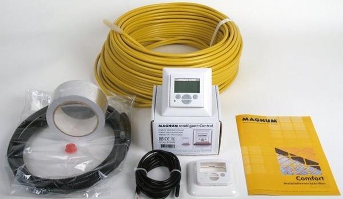 Magnum Comfort elektrische vloerverwarming 1250 W, 73,4 m met klokthermostaat 101255 - Geel