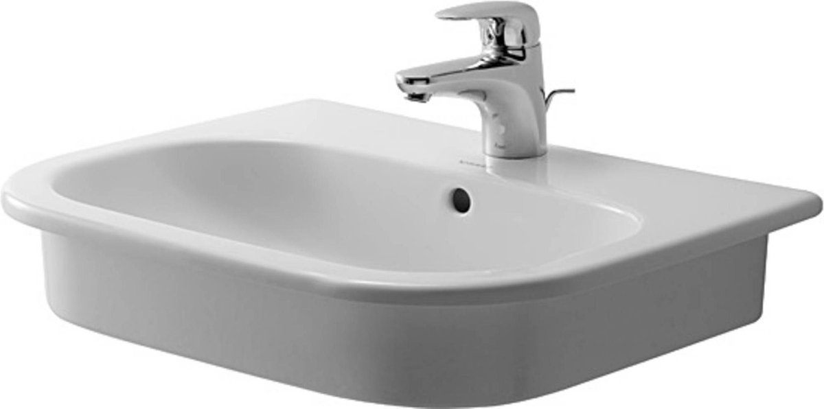 Duravit D Code inbouwwastafel 54x43cm 1 kraangat 0337540000 - Blanco