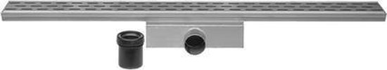 Easy drain Easydrain Compact afvoergoot enkele plaat met zijuitloop 6x100cm 50mm RVS edcom100050 - Silver
