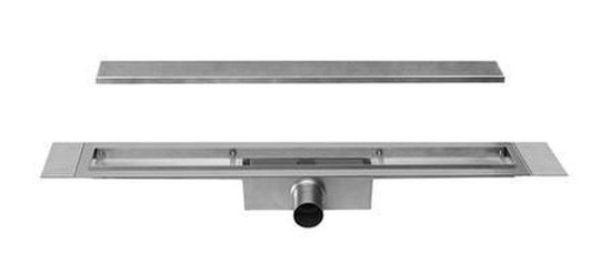 Easy drain Easydrain Compact TAF afvoergoot enkele plaat 90cm 30mm met Zero design rooster RVS edcomtaf90030 - Silver