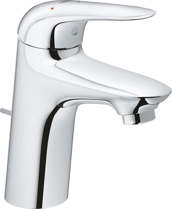 Grohe Eurostyle New 1 gats wastafelkraan M size ES met waste met gesloten greep chroom 23709003