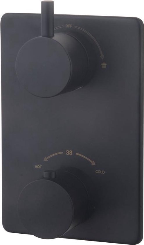 Wiesbaden Caral afbouwdeel thermostatisch 2 weg chroom 29.2510