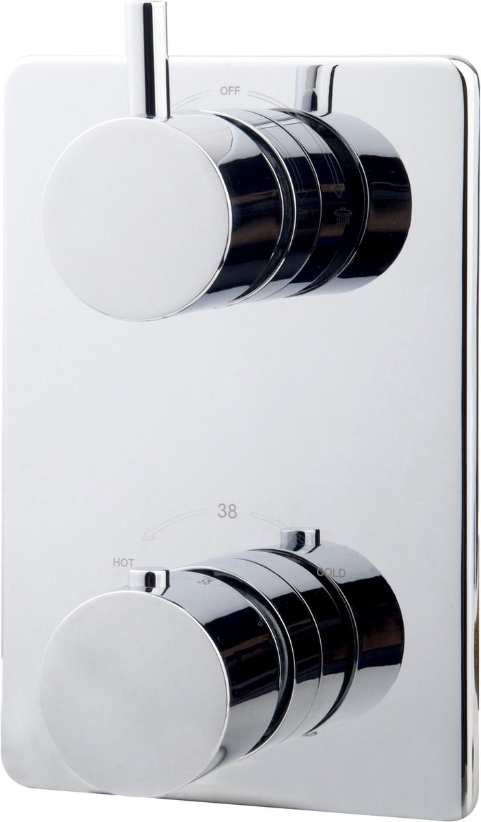 Wiesbaden Caral afbouwdeel thermostatisch 2 weg chroom 29.2510