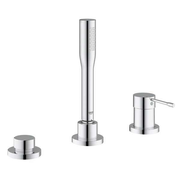 Grohe Essence New afbouwdeel 3 gats badrandkraan met omstel incl. handdouche en doucheslang 200cm chroom 19976001