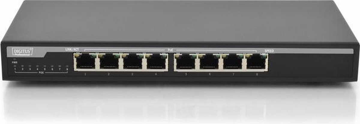 Digitus DN-95340 netwerk-switch Unmanaged Gigabit Ethernet (10/100/1000) Power over Ethernet (PoE) - Zwart