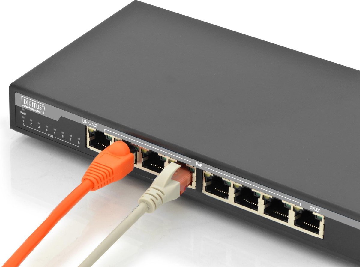 Digitus DN-95340 netwerk-switch Unmanaged Gigabit Ethernet (10/100/1000) Power over Ethernet (PoE) - Zwart