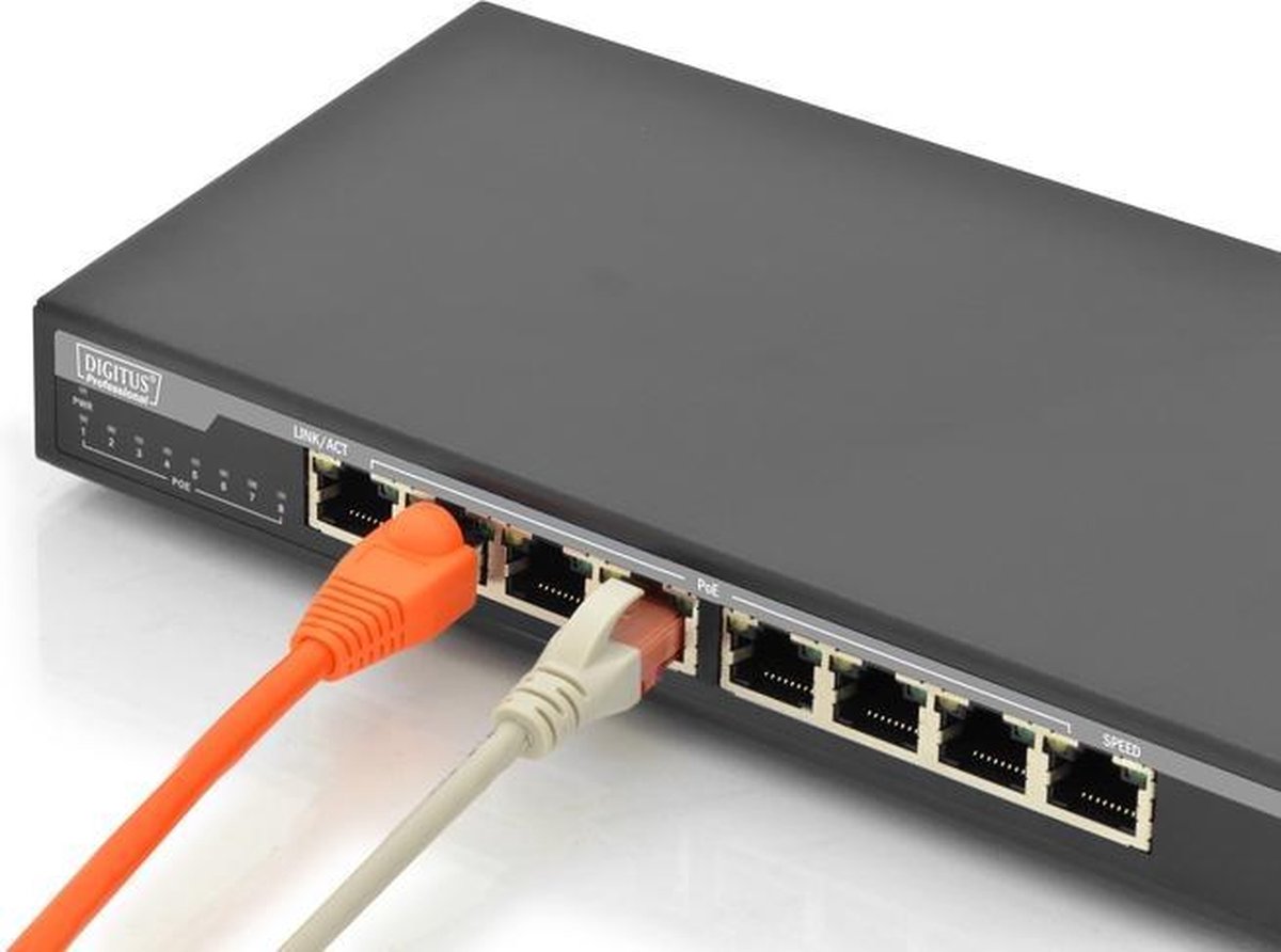 Digitus DN-95340 netwerk-switch Unmanaged Gigabit Ethernet (10/100/1000) Power over Ethernet (PoE) - Zwart