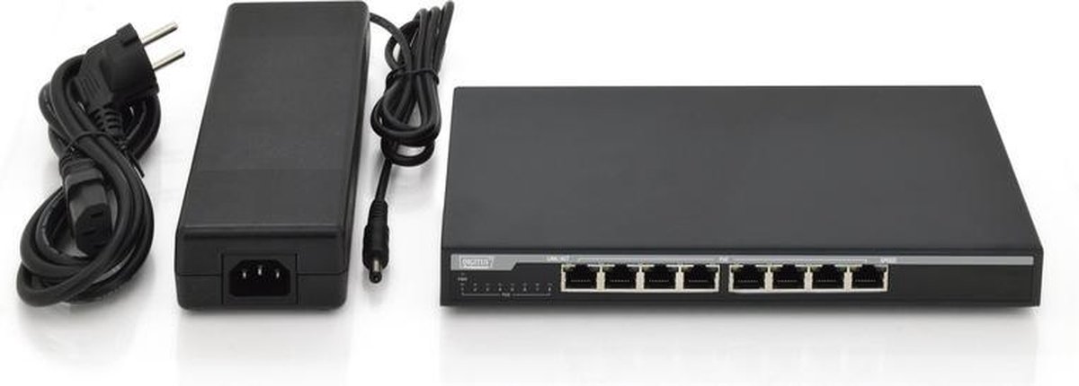 Digitus DN-95340 netwerk-switch Unmanaged Gigabit Ethernet (10/100/1000) Power over Ethernet (PoE) - Zwart