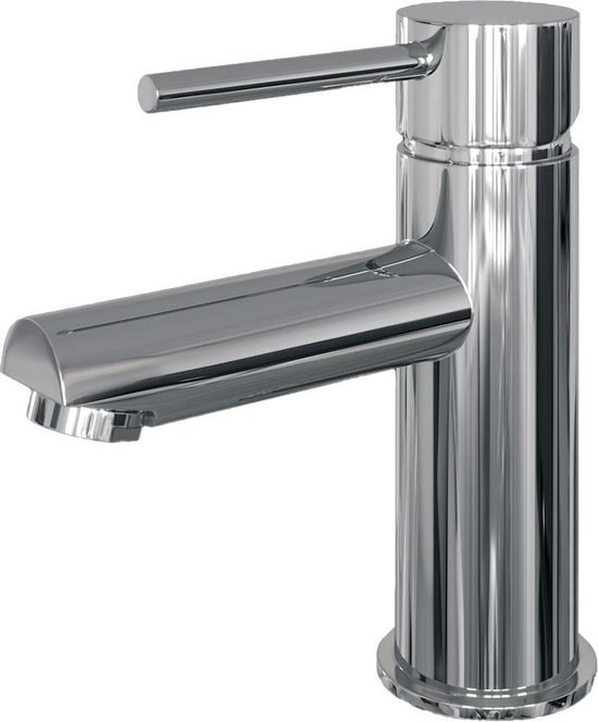 Brauer Chrome Edition wastafelmengkraan met standaardgreep opbouw ColdStart gepolijst chroom 5500.01CS