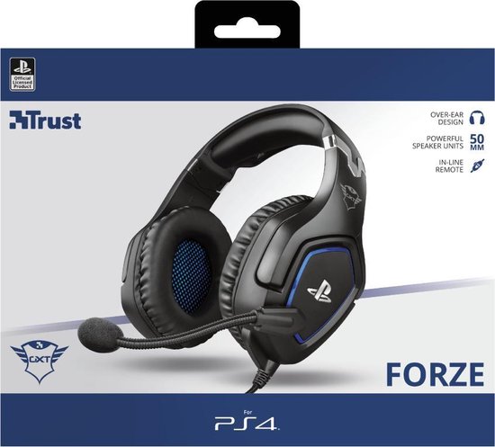 Trust GXT 488 FORZE Official Licensed - Playstation 4 en 5 Gaming Headset - - Zwart