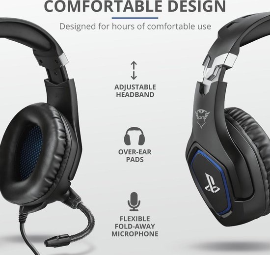 Trust GXT 488 FORZE Official Licensed - Playstation 4 en 5 Gaming Headset - - Zwart