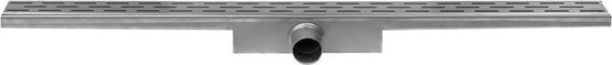 Easy drain Easydrain Compact afvoergoot enkele plaat met zijuitloop 6x160cm 50mm RVS edcom160050 - Silver