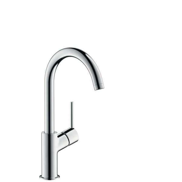 Hansgrohe Talis S2 wastafelkraan met hoge vaste uitloop met push open garnituur chroom 32080000