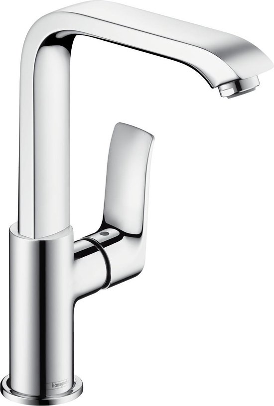 Hansgrohe Metris wastafelkraan met hoge draaibare uitloop met waste chroom 31087000