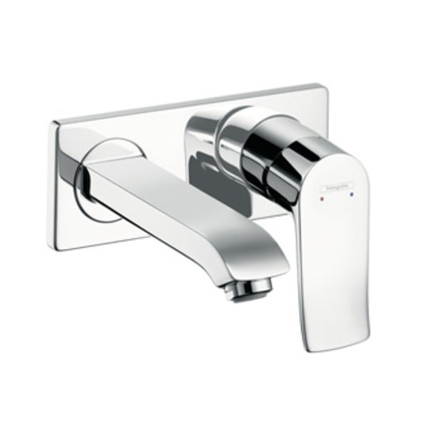 Hansgrohe Metris afbouwdeel voor inbouw wandkraan inclusief uitloop 16,5cm incl. afvoerplug 50001 chroom 31085000