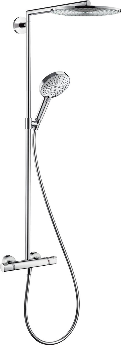 Hansgrohe Raindance Select Air 300 showerpipe inclusief douchekraan thermostatisch handdouche 3 jet en hoofddouche 1 jet wit chroom 27114000