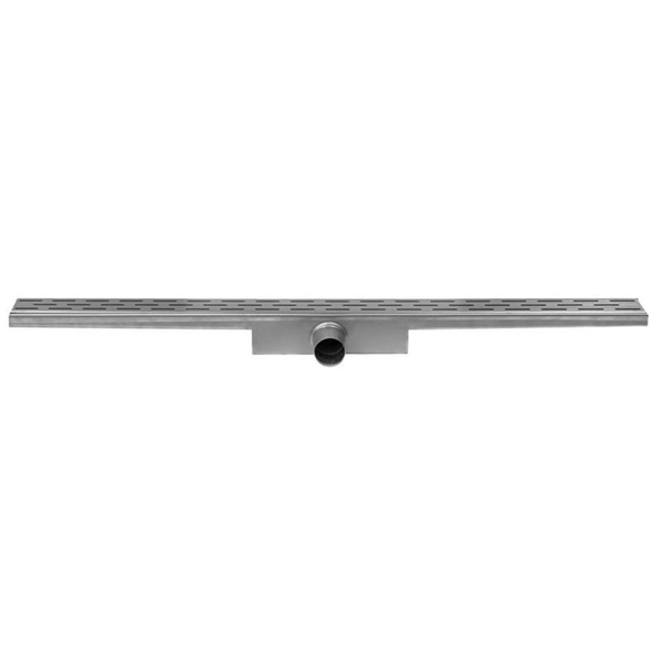 Easy drain Easydrain Compact afvoergoot enkele plaat met zijuitloop 6x50cm 50mm RVS EDCOM50050 - Silver