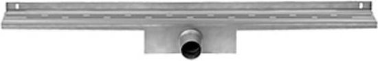 Easy drain Easydrain Compact Wall afvoergoot enkele plaat met zijuitloop 6x80cm 50mm RVS edcomw80050 - Silver