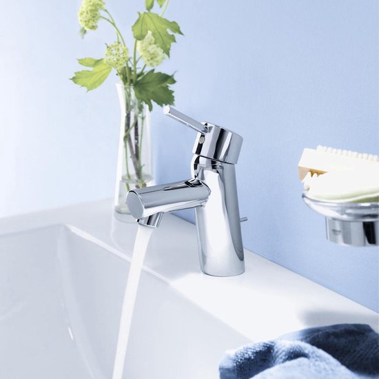 Grohe Concetto wastafelkraan met waste chroom 2338010e