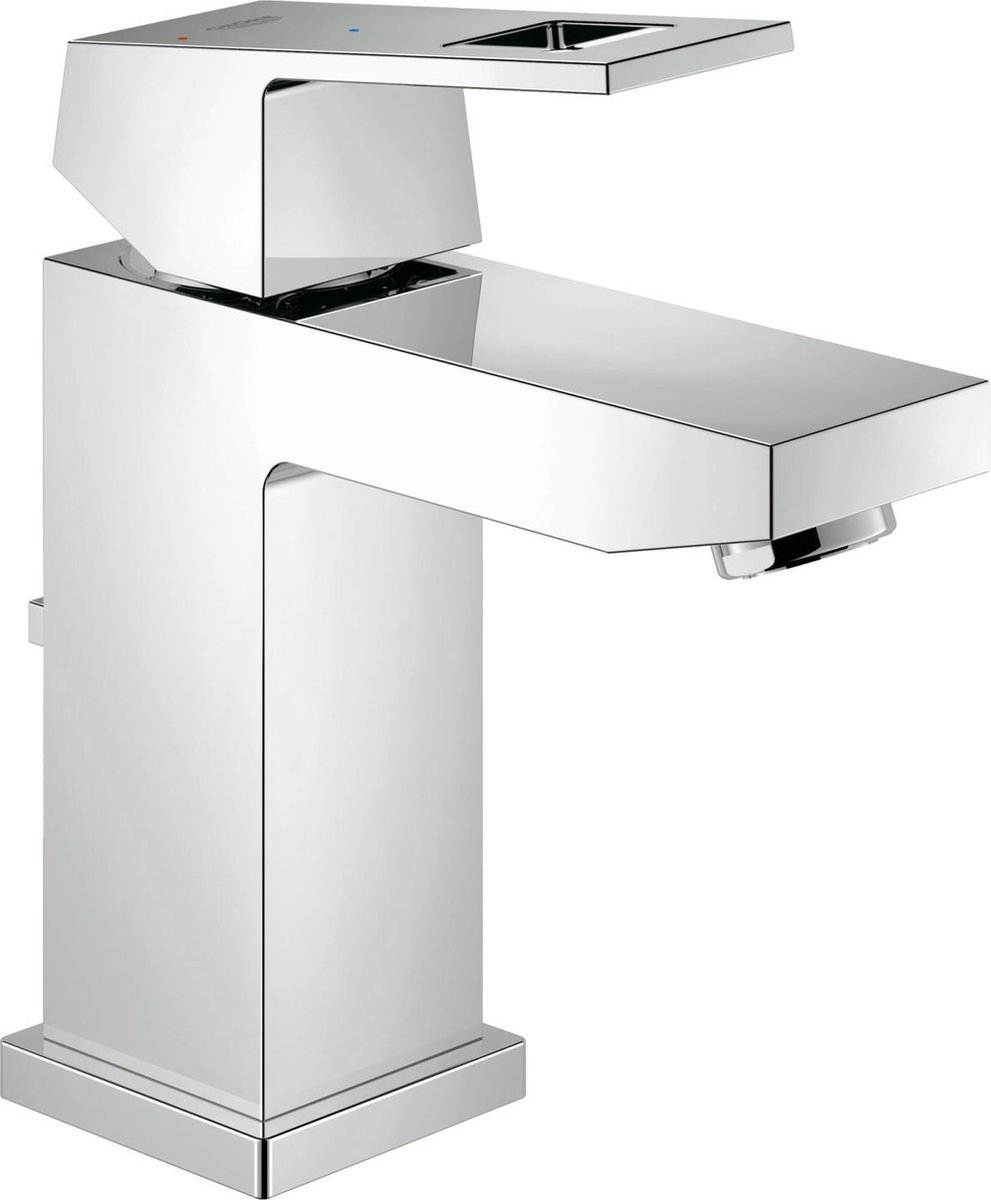 Grohe Eurocube wastafelkraan met waste en 28mm ES cartouche chroom 2339000e