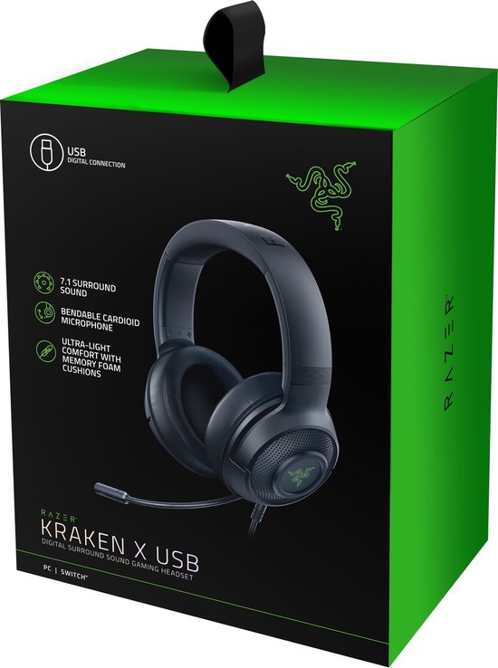 Razer Kraken X Usb Gaming Headset - Zwart