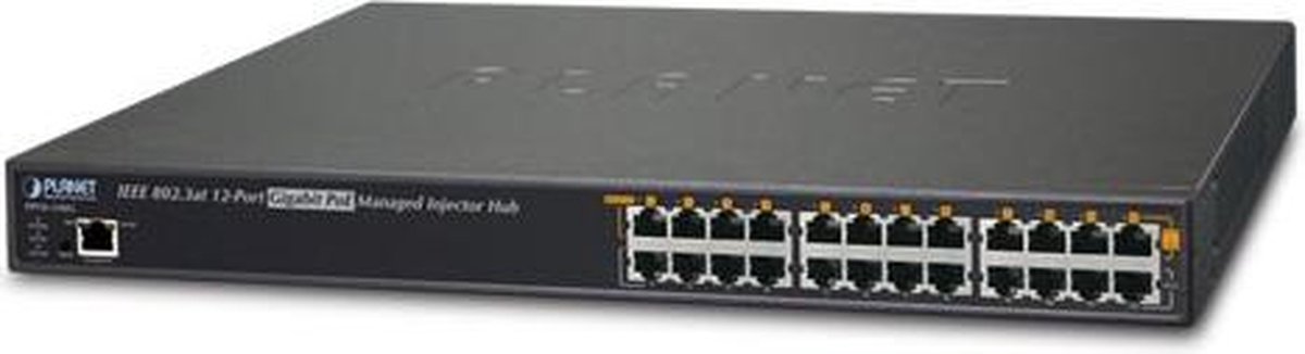 Assmann Planet HPOE-1200G netwerk-switch Managed Gigabit Ethernet (10/100/1000) 1U Power over Ethernet (PoE) - Zwart