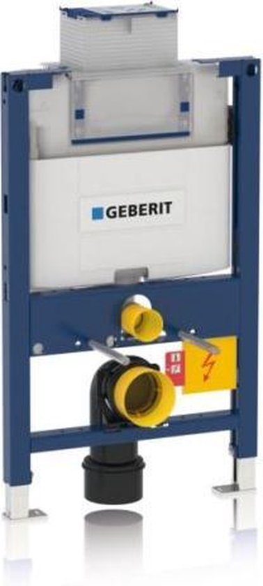 Geberit Duofix WC element voor wandcloset H82 met Omega UP inbouwreservoir 12cm met geluidsisolatieset front planchetbediend 111010001 - Blauw