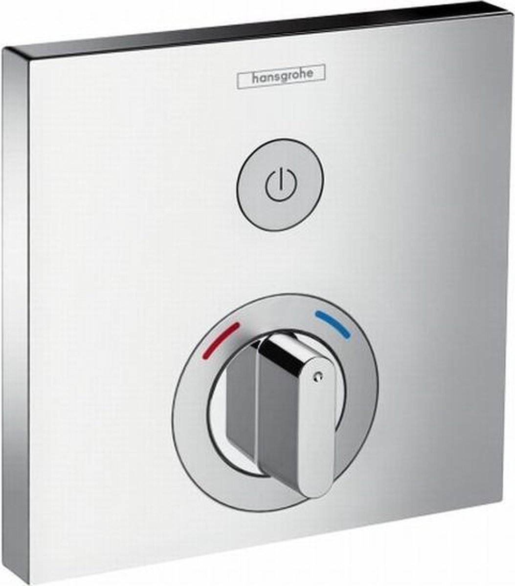 Hansgrohe ShowerSelect afbouwdeel voor inbouwkraan thermostatisch met 1 stopkraan voor 1 douchefunctie chroom 15767000