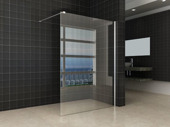 Wiesbaden Comfort Shower inloopdouche 140x200cm 8mm glas met NANO coating 20.3813