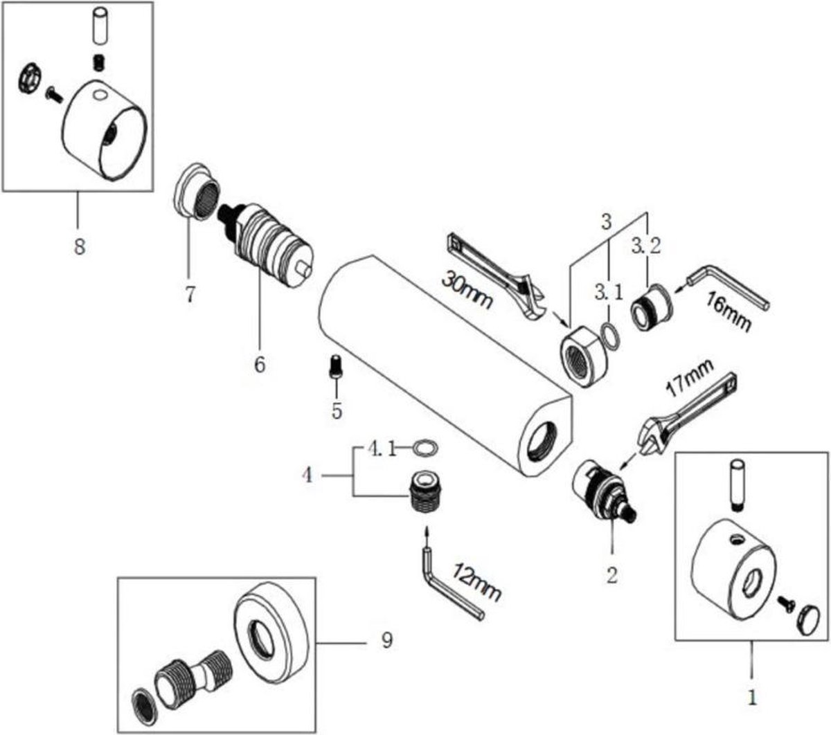 Wiesbaden Cool Touch douchethermostaat chroom 29.3930