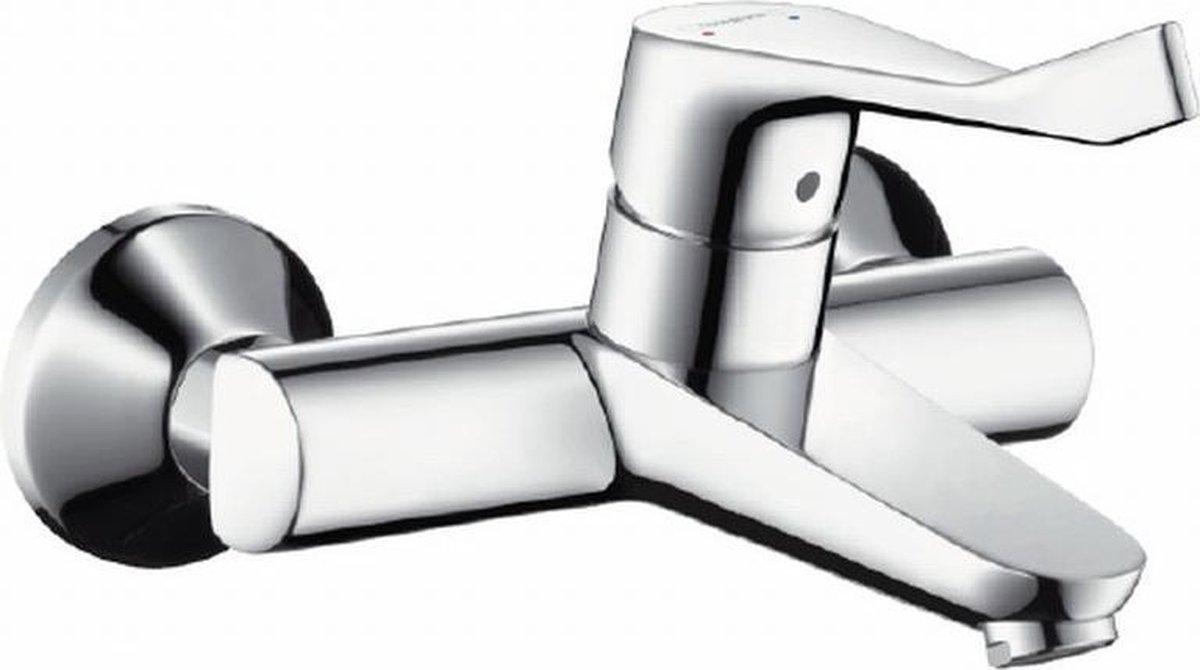 Hansgrohe Focus Care opbouw wandkraan met koppelingen met verlengde greep 12.1cm EcoSmart chroom 31913000