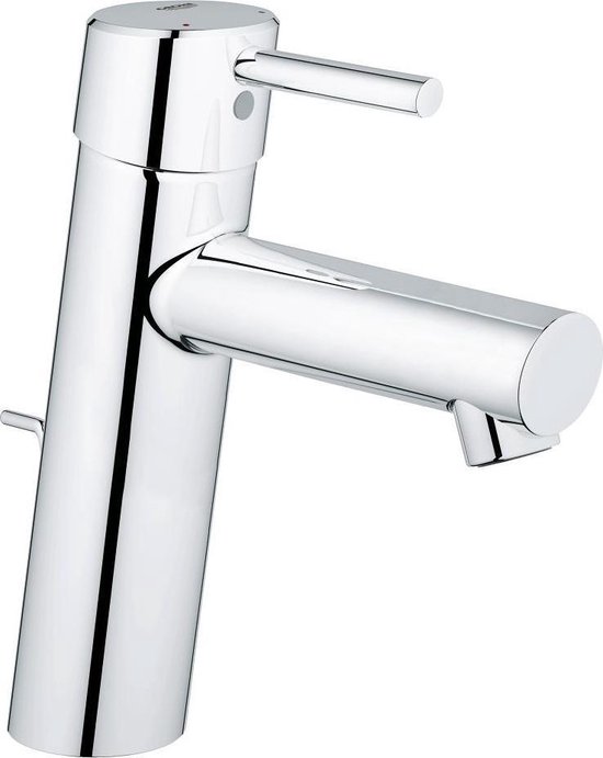 Grohe Concetto wastafelkraan medium met waste 28mm met temperatuurbegrenzer chroom 23450001