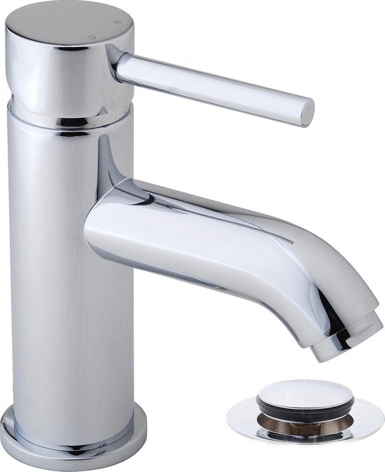 Wiesbaden Cadans wastafelmengkraan met klikwaste chroom 29.4102
