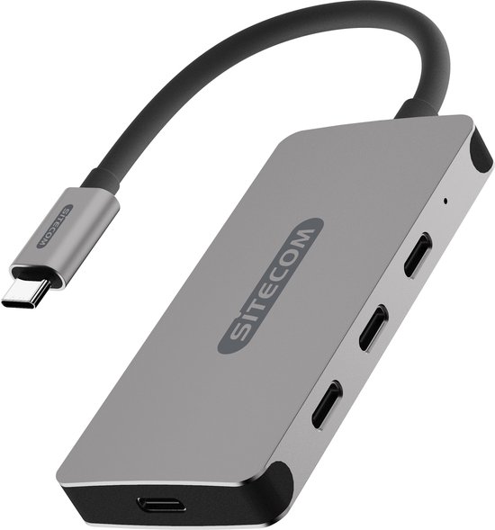 Sitecom USB-C to USB-C + PD Hub 4 Port 100W