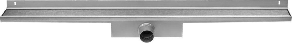 Easy drain Compact 30 wall zero douchegoot enkele plaat met zijuitloop 6x80cm RVS edcomwz80030 - Silver