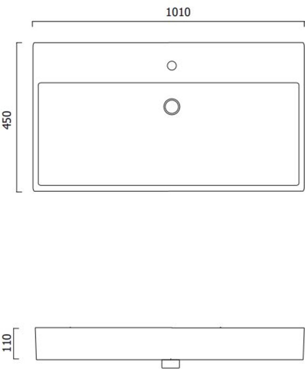 Royal Plaza Sorbus meubelwastafel 100x45cm 1 kraangat met overloop 63846 - Wit