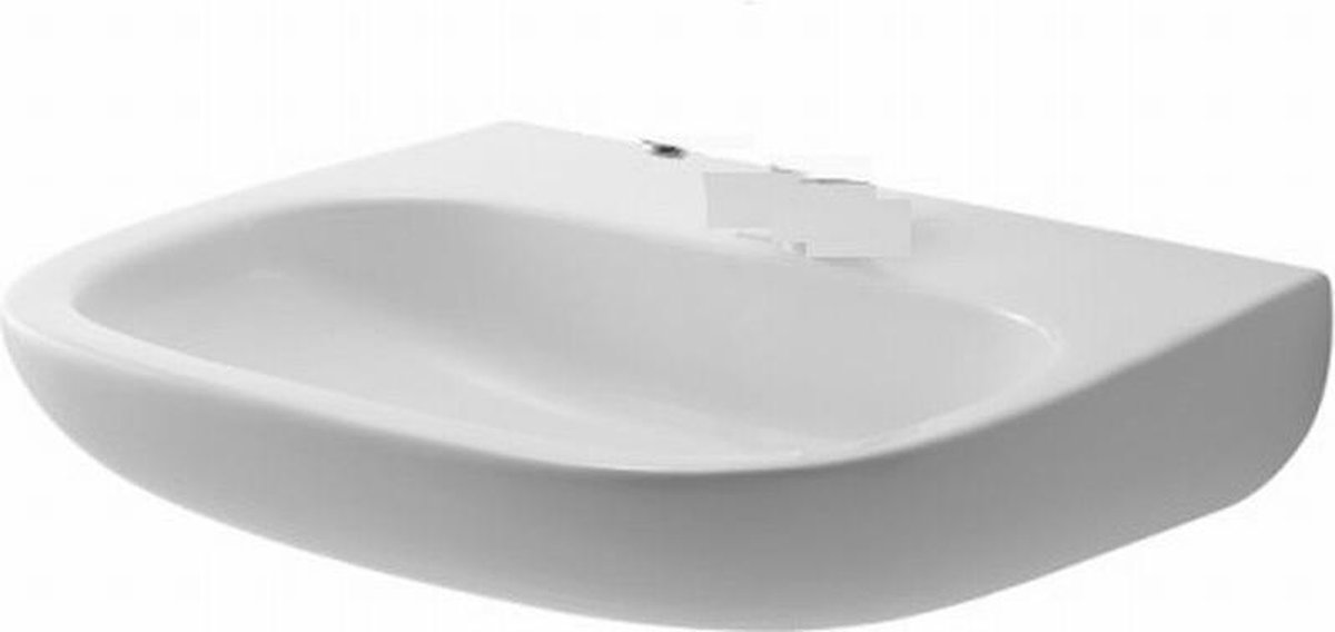 Duravit D Code Vital wastafel 60x55cm met kraangat en overloop 23126000002 - Wit