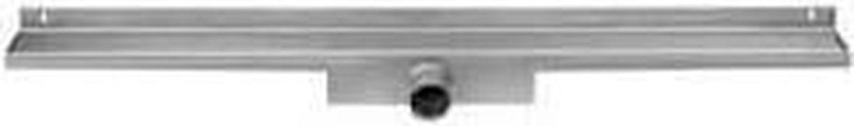 Easy drain Compact 30 wall zero douchegoot 6x120cm enkele plaat met zijuitloop RVS edcomwz120030 - Silver