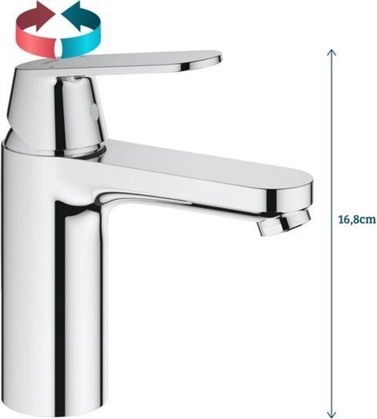 Grohe Eurosmart Cosmopolitan wastafelkraan met medium uitloop chroom 2339800e