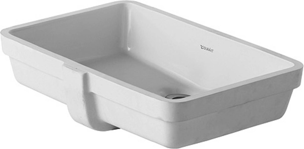 Duravit Vero onderbouwwastafel voor houten console 48.5x31.5cm met overloop zonder kraanvlak 0330480000 - Blanco