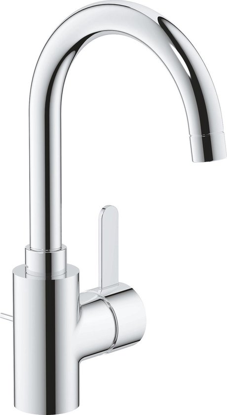 Grohe Eurosmart Cosmopolitan 1-gats wastafelkraan L-size met afvoerplug met hoge draaibare uitloop chroom 32830001