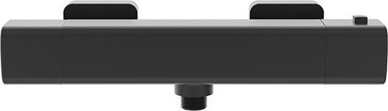 Wiesbaden Rain thermostatische douchemengkraan mat- 29.3610 - Zwart