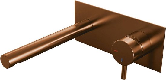 Brauer Copper Edition wastafelkraan inbouw ColdStart met inbouwdeel type S5 greep geborsteld koper PVD 5-GK-004-S5